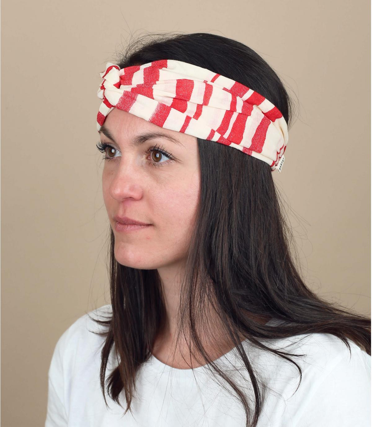 cinta pelo rayas rojo blanco Easy Headband red